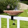 Hanizi Bird Bath Deck Mounted Bowl 12 Inches, Balcony Railing