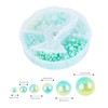 2Boxes Gradient Imitation Pearl Semicircular Nonporous Flat Back Decorative Accessories