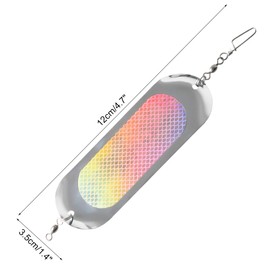 MiOYOOW Fishing Flashers, 4PCS Reflective Salmon Lures High Visibility Fishing Diving Board for Freshwater Seawater Fishing