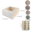 Generic 30Pcs (6x6x3 in) Mini Cake Boxes+2 stickers with Display