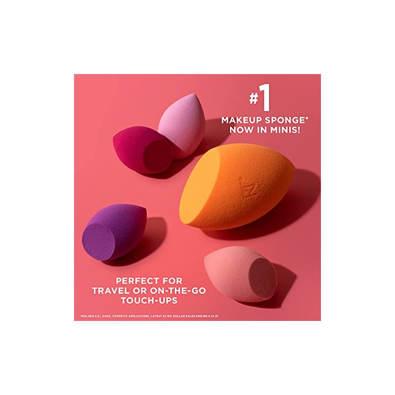 Real Techniques Mini Miracle Complexion Sponge Makeup Blender, Beauty Sponges,(2