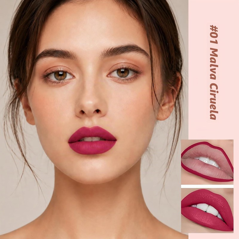Erinde Lápiz Delineador de Labios Líquido, Resistente al Agua,#E01