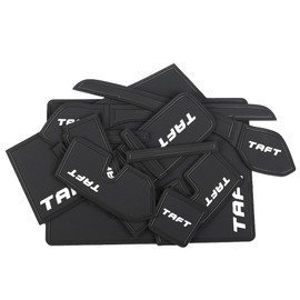 SAWAKAKI Daihatsu Taft LA900S/LA910S (X Grade) Interior Rubber Mat, Door Pocket Mat, Rubber Mat with Logo, Anti-Slip, Noise Prevention, Dress Up Interior Parts, Pack of 15 (Black)