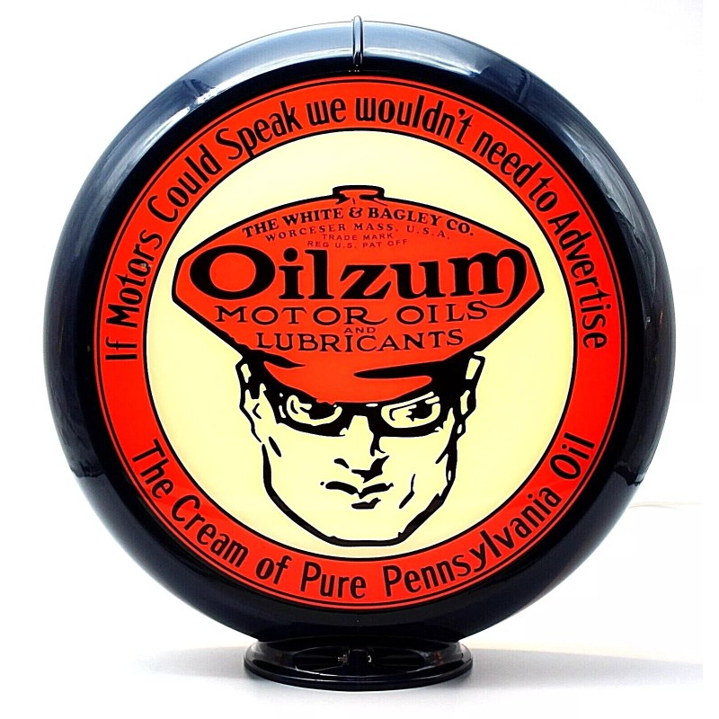 OILZUM 13.5" Gas Pump Globe - SHIPS FULLY ASSEMBLED!! -
