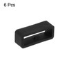 HARFINGTON 6pcs Watch Strap Loop Fastener Rings 16mm, Black