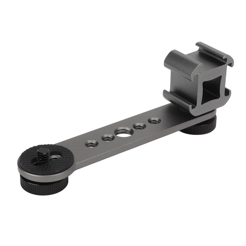 Triple Cold Shoe Extension Bracket Aluminium Alloy Microphone Stand Mount