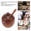Wood Spice Jar Sugar Bowl Salt Box Seasonings Storage Container