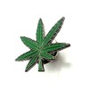 Green Weed Ganja Bong Marajuana Metal Pin Badge Leaf