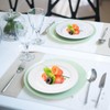 DoDoware 6pcs Melamine Salad Plates Set, 10in White Dinner Plate