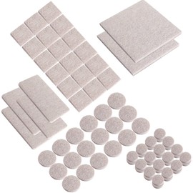 SANGaa Felt Furniture Pads 74 Pcs, Premium Anti-Scratch Felt Pads for Protecting Hardwood & Laminate Floors, Beige