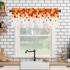 AWJTNCQ Fall Autumn Maple Leaves Kitchen Curtains Valance for Windows