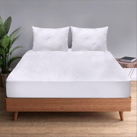 Mellow Pillow Bamboo Waterproof Mattress Protector, 100% Bamboo Top - Lightweight, Cooling, Noiseless & Breathable Machine Washable Mattress Cover/Topper (Large Baby Cot (135 * 77 * 20cm))