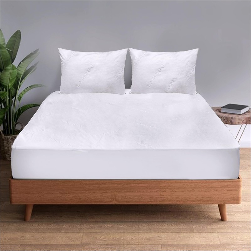 Mellow Pillow Bamboo Waterproof Mattress Protector, 100% Bamboo Top -