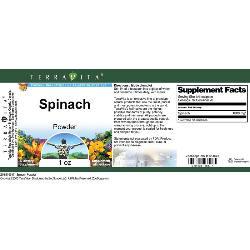 Spinach Powder (1 oz, ZIN: 514647) - 3 Pack