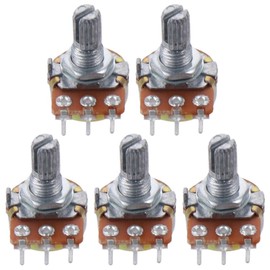 AllGIFT 5pcs Top Adjustment Split Knurled Shaft Potentiometer Pot B50K 50K Ohm