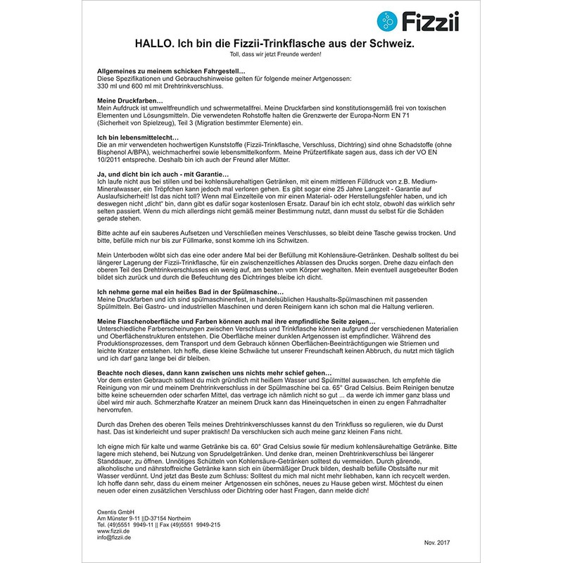 Fizzii Drinking Bottle Set 330 ml + Lunch Box (Non-Toxic,