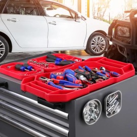 DURATECH WORKPRO 5PCS Non-Slip Tool Tray Magnetic Parts Tool Tray Silicone Tool Organizer