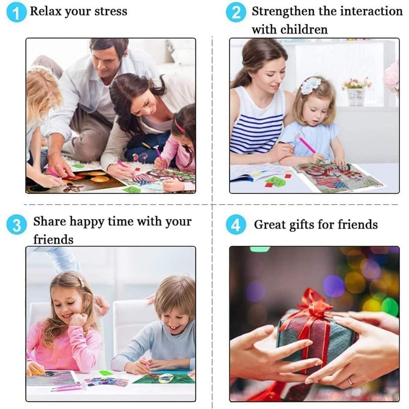 Xyjqrmy 2 Pack Diamond Painting Kits Cartoon for Adults,Diamond Art