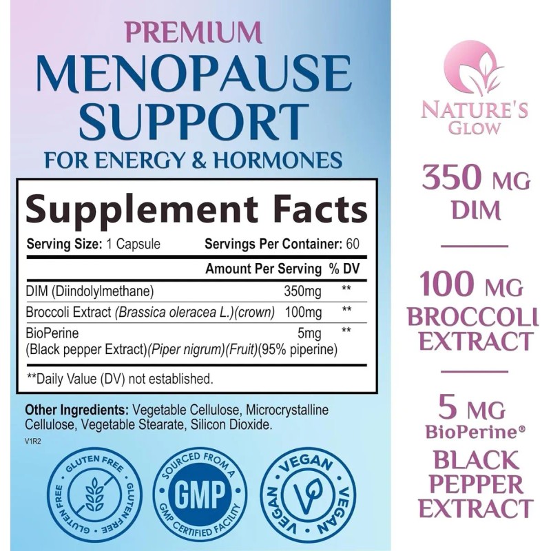 Soporte Menopausia Con Dim Y Bioperina Americano Premium