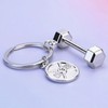 Roar Dumbbell and Weight Plate Keyring Gift for Fitness Lovers