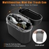 2-Pack Car Trash Can With Lid, Hanging Mini Vehicle Bin,