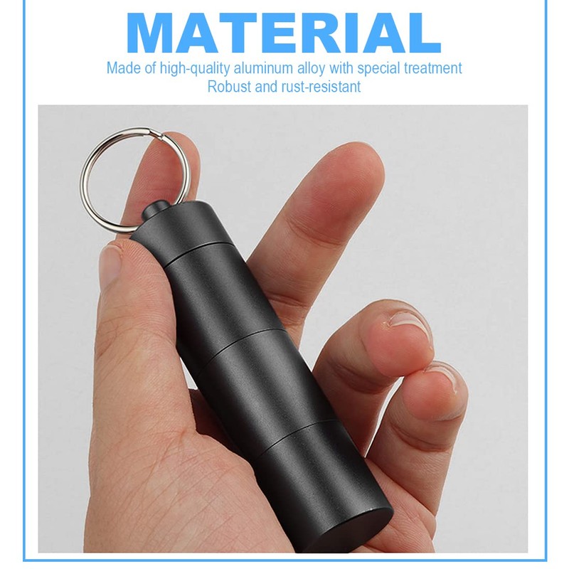 LIUJZZJ Pill Box Key Ring Waterproof with 3 Separable Compartments