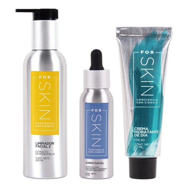 For Skin Kit 3 Piezas - Rutina Completa De Cuidado