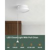 Lightdot 7” Modern LED Ceiling Light with Pull Chain 12W