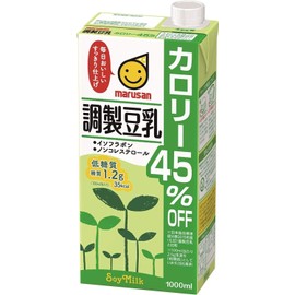 Marusan Soy Milk Prepared Soy Milk 45% Less Calories 1000ml (Pack of 4), from Aichi Prefecture, MADE IN JAPAN, Limited Stock