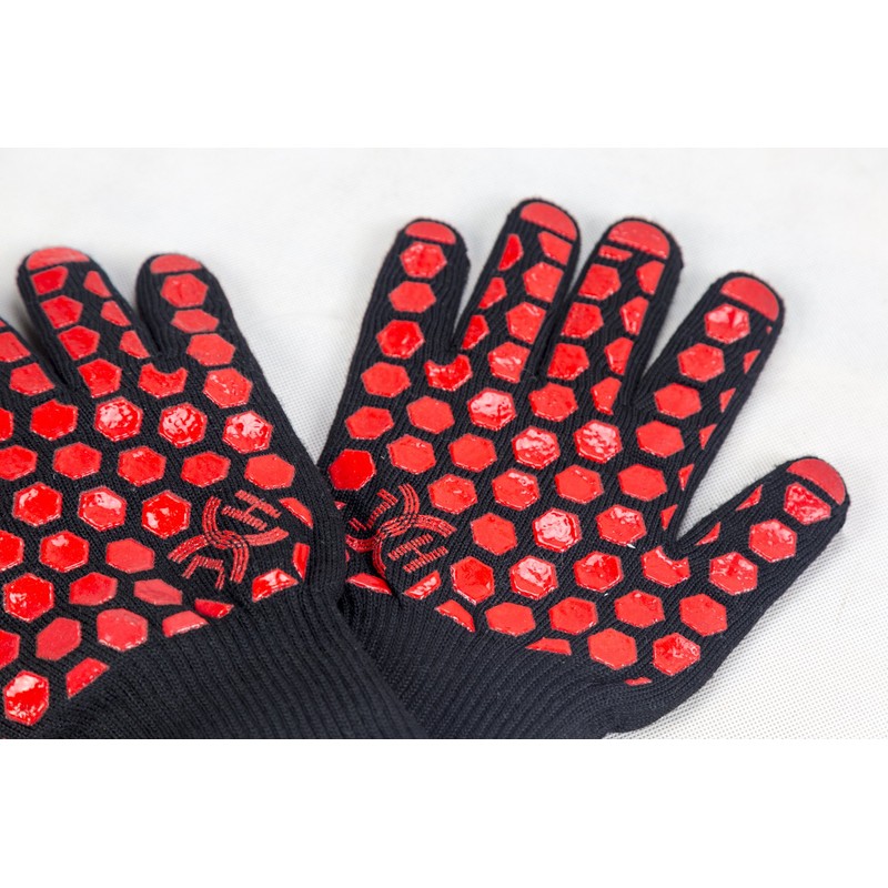 J H Heat Resistant Oven Glove:EN407 Certified 932 °F, 2