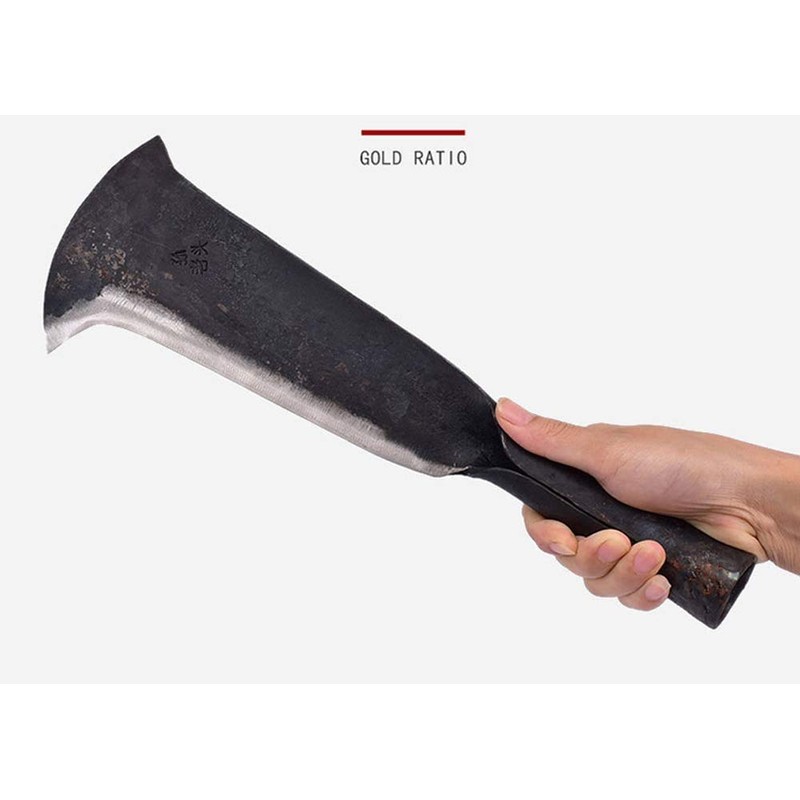 Thick Steel Blade Brush Axe, Heavy Duty Billhook Machete Hatchet