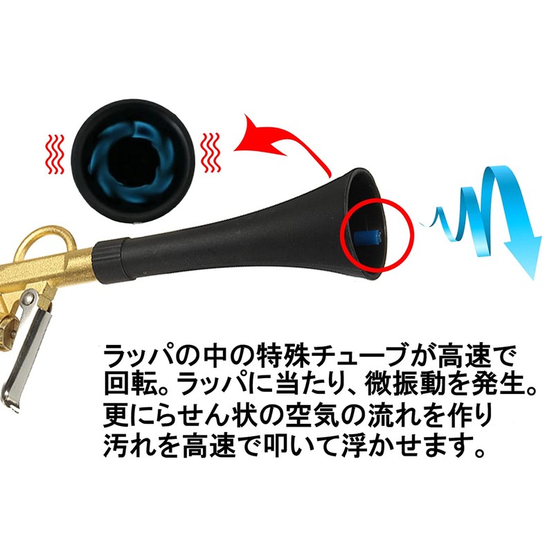 akindou Cleaning Revolution Pulse Air Gun Tornader Gun with Spare