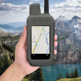 kwmobile Case Compatible with Garmin Alpha 300 / Alpha 200 - GPS Handset Navigation System Soft Silicone Skin Protective Cover - Grey