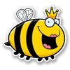 2 x 10cm/100mm Queen Honey Bee Window Cling Sticker Car