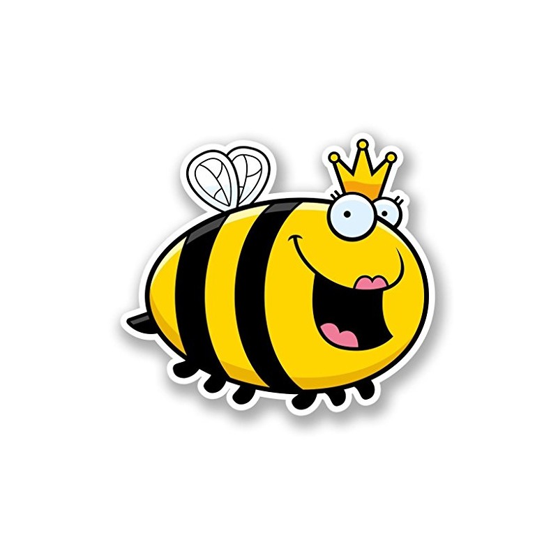 2 x 10cm/100mm Queen Honey Bee Window Cling Sticker Car