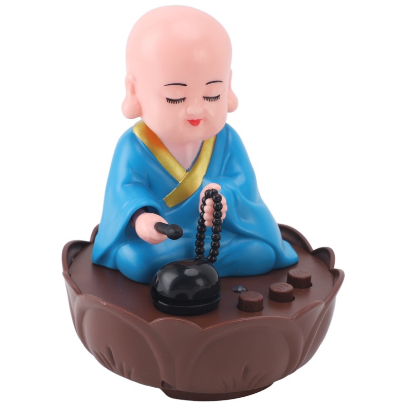 Musical Nodding Monk Figurine Decoration Moving Head Buddha Statue with