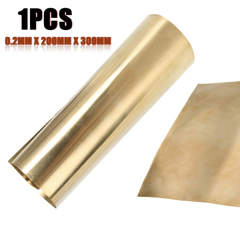 1pc Brass Metal Thin Sheet Foil Plate Shim 0.2mm Thick