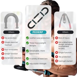 PEOERP Twister Arm Trainer, 40-100lb Adjustable Twister Arm Chest Workout Equipment for Men & Women, Adjustable Forearm Strengthener, Portable Spring Resistance for Home Fitness.