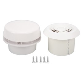 RV Mini Vent Fan White Round Noiseless Compression Resistant Vent Ventilator for Cars