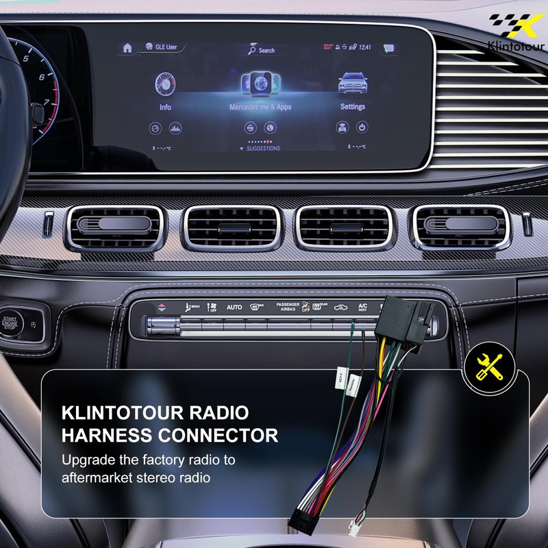 Aftermarket Radio Wiring Adapter Compatible with Hyundai 2008-2012/Kia 2009-2013, 16Pin