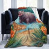FAMEMBERPERS Blanket Hippo Cute Hippopotamus Gifts Lightweight Throws Soft Air