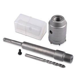KATUR 45mm Concrete Hole Saw Round Handle SDS Plus Shank, Wall Hole Cutter Cement Stone Wall Drill Bit for Brick Concrete Air Conditioner