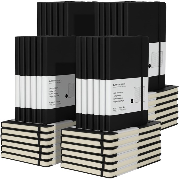 Coopay 48 Pack A5 Journal Notebooks Bulk, 160 Pages, 100GSM