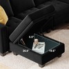 Belffin Velvet Ottoman Module with Storage for Modular Sofa Sectional
