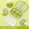 Toplive Pillendose, tragbar, grün, 8 Fächer, Kunststoff, Pillendosen, wasserdicht, feuchtigkeitsbeständig,