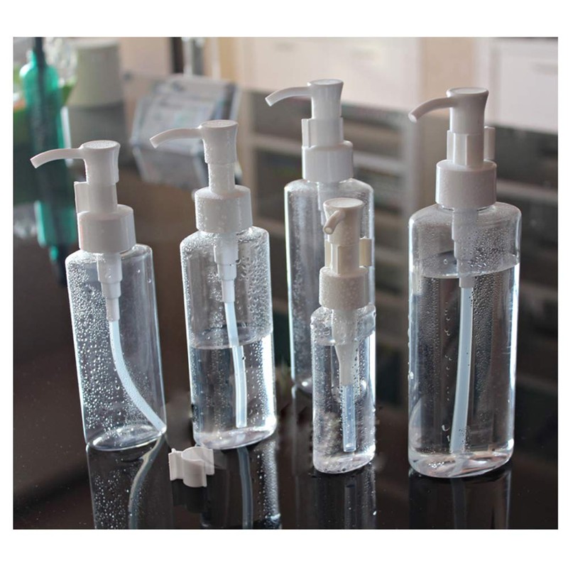 3Pcs 200ml Empty Refillable Clear Plastic Pump Bottle Travel Bottle