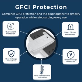 Giraffe Tools 15FT Heated Water Hose for Camper with GFCI, 5/8-Inches Lead and BPA Free Heated Garden Hose Withstand Down to -20℉