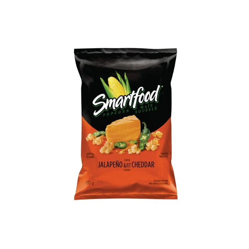 Smartfood Jalapeno & Cheddar Flavor Seasoned Popcorn, 180g (2 Pack)