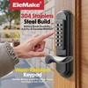Elemake Keyless Door Lock with Keypad, Right Handed Mechanical Door