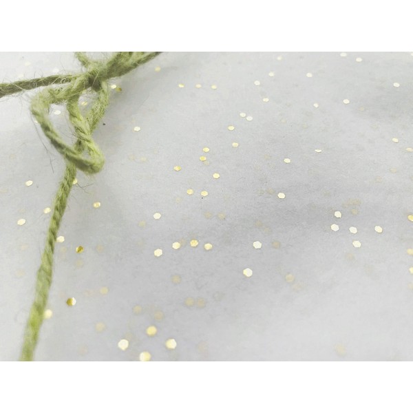 InsideMyNest Gold Gemstones on White Tissue Paper Sheets 30x20 (20)